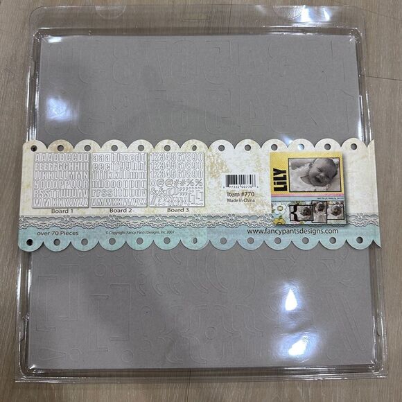 Fancy Pants Designs Chipboard, Set of 4, Includes Letters and Numbers - Picture 7 of 8